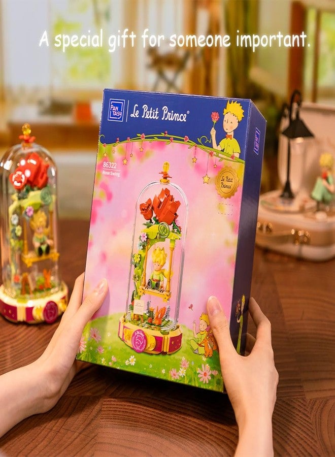 PANTASY Le Petit Prince Building Block Set Rose Swing Collectible Model Creative DIY Dust Cover Decorative Piece Storytelling Minifigure Adults and Kids Home Decor - Image 5